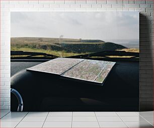 Πίνακας, Road Journey with Map Οδικό ταξίδι με χάρτη