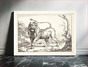 Πίνακας, Roaring lion by Marcus de Bye