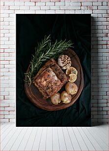 Πίνακας, Roasted Meat with Potatoes and Herbs Ψητό κρέας με πατάτες και μυρωδικά