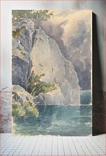 Πίνακας, Rock above a lake by Friedrich Carl von Scheidlin