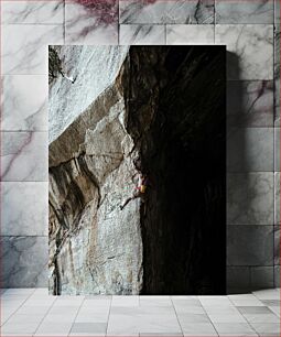 Πίνακας, Rock Climber Scaling a Cliff Ορειβάτης που σκαλώνει έναν γκρεμό