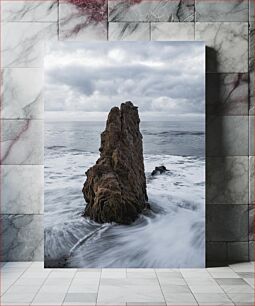 Πίνακας, Rock Formation in a Stormy Sea Σχηματισμός βράχου σε μια φουρτουνιασμένη θάλασσα