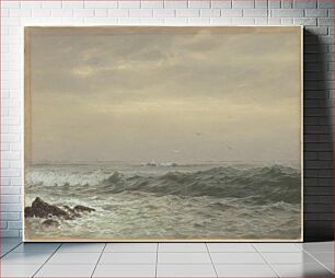 Πίνακας, Rocks and Breaking Waves (ca. 1870s) by William Trost Richards