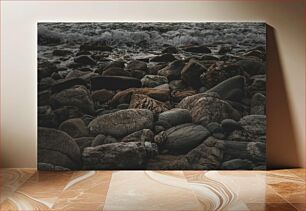 Πίνακας, Rocks and Waves on the Shore Βράχοι και κύματα στην ακτή