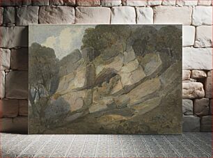 Πίνακας, Rocks with Central Cavern Among Trees