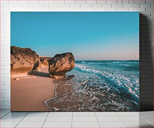 Πίνακας, Rocky Beachscape at Sunset Rocky Beachscape στο ηλιοβασίλεμα