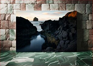 Πίνακας, Rocky Coastal View at Sunset Βραχώδης παράκτια θέα στο ηλιοβασίλεμα