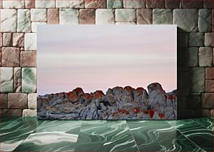 Πίνακας, Rocky Landscape at Sunset Βραχώδες τοπίο στο ηλιοβασίλεμα