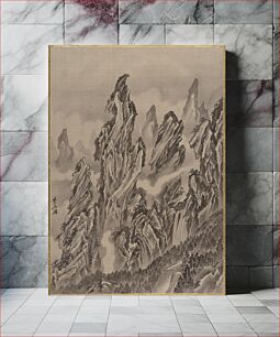 Πίνακας, Rocky Landscape by Kawanabe Kyosai