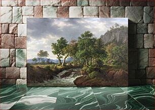 Πίνακας, Rocky landscape.Djupadal in Bleking by F. C. Kiærskou