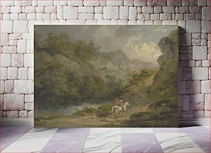 Πίνακας, Rocky Landscape with Two Men on a Horse