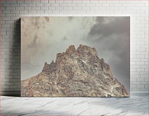 Πίνακας, Rocky Mountain with Cloudy Sky Βραχώδες βουνό με συννεφιασμένο ουρανό