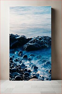 Πίνακας, Rocky Shore at Dusk Βραχώδης ακτή στο σούρουπο