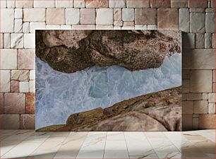 Πίνακας, Rocky Shoreline with Turbulent Sea Βραχώδης ακτογραμμή με ταραγμένη θάλασσα