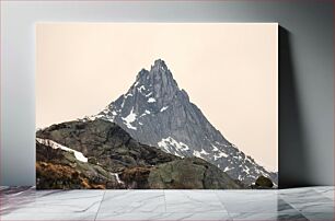 Πίνακας, Rocky Snow-Capped Mountain Βραχώδες Χιονισμένο Βουνό