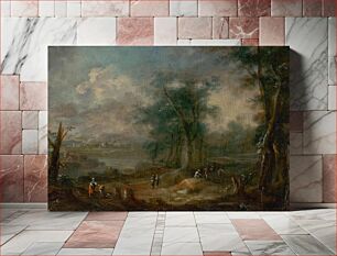 Πίνακας, Romantic landscape with figural staffage