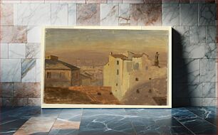 Πίνακας, Rooftops, Rome, Italy, Frederic Edwin Church