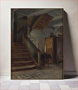 Πίνακας, Room Interior with Winding Staircase, Francis Davis Millet