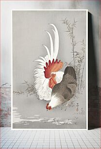 Πίνακας, Rooster and chicken (1900 - 1930) by Ohara Koson (1877-1945)