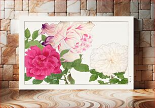 Πίνακας, Rose flower, Japanese woodblock art