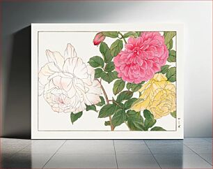 Πίνακας, Rose flower, Japanese woodblock art