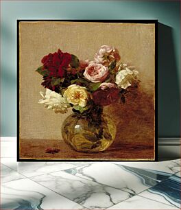 Πίνακας, Roses (1884) by Henri Fantin-Latour