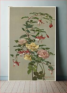 Πίνακας, Roses and fuchsia