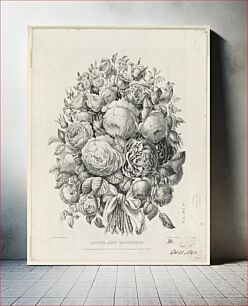 Πίνακας, Roses, and rosebuds (1862) by Currier & Ives