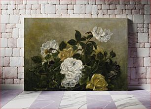 Πίνακας, Roses, Fancy Still Life, Still Life with Roses (ca. 1842-1848) by Robert Seldon Duncanson