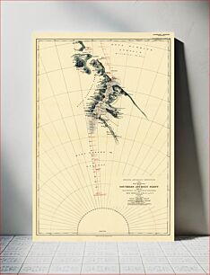 Πίνακας, Route and Surveys of the Southern Journey Party, 1908–1909 (1909) by England: Royal Geographic Society