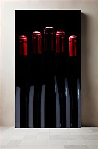 Πίνακας, Row of Wine Bottles Σειρά από μπουκάλια κρασιού