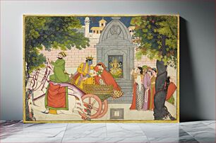 Πίνακας, Rukmini elopes with Krishna, folio from a Bhagavata Purana