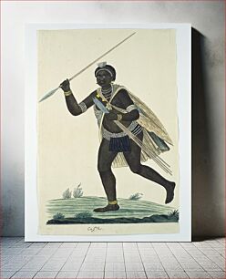 Πίνακας, Running man holding an assegai in his right hand and four assegais in his left (1776–1795) by Robert Jacob Gordon