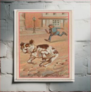 Πίνακας, Rushing the Growler, from the Jokes series (N87) for Duke brand cigarettes