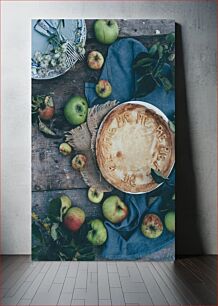 Πίνακας, Rustic Apple Pie with Fresh Apples Χωριάτικη μηλόπιτα με φρέσκα μήλα