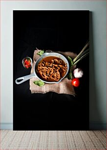Πίνακας, Rustic Dish with Ingredients Ρουστίκ πιάτο με υλικά