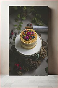 Πίνακας, Rustic Fruit and Nut Cake Ρουστίκ κέικ με φρούτα και ξηρούς καρπούς
