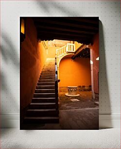 Πίνακας, Rustic Staircase and Well Ρουστίκ σκάλα και πηγάδι