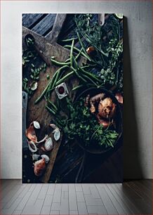 Πίνακας, Rustic Vegetable Preparation Χωριάτικη Παρασκευή λαχανικών
