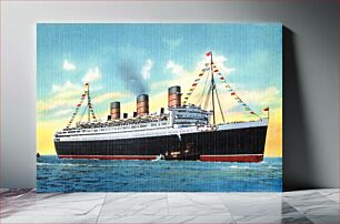Πίνακας, S. S. Queen Mary (1930–1945) chromolithograph