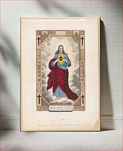 Πίνακας, Sacred heart of Jesus: sacre ́coeur de Jesus / sagrado croazon de Jesus