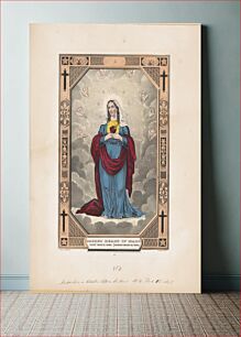 Πίνακας, Sacred heart of Mary: sacre ́coeur de Marie sagrado corazon de Maria (1848) by N. Currier