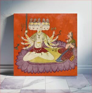 Πίνακας, Sadashiva worshipped by Parvati, Attributed To Devidasa