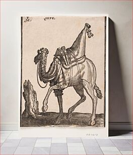 Πίνακας, Saddled dromedary, profile t.v.and with head turned away