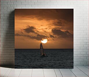 Πίνακας, Sailboat at Sunset Ιστιοπλοϊκό στο ηλιοβασίλεμα