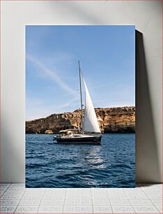 Πίνακας, Sailboat by Rocky Cliff Sailboat by Rocky Cliff