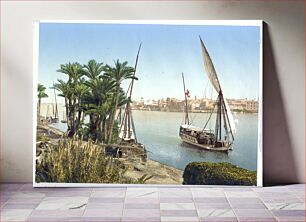 Πίνακας, [Sailboat on the Nile, Cairo, Egypt]