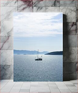 Πίνακας, Sailboats on Calm Sea Ιστιοπλοϊκά στην Ήρεμη Θάλασσα