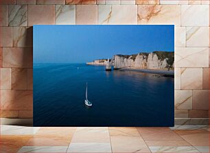 Πίνακας, Sailing Along the Cliffs at Dusk Ιστιοπλοΐα κατά μήκος των βράχων στο σούρουπο