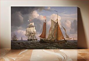 Πίνακας, Sailing and crossing ships, Øresund by Adolph Friedrich Vollmer